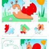 Dessin Animé Pour Enfants Jeu De Puzzle Avec Escargot Rouge destiné Jeux De Puzzle Enfant