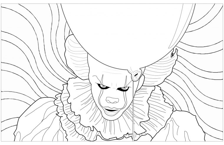 Dessin De Halloween Gratuit À Imprimer Et Colorier concernant Coloriage Clown A Imprimer