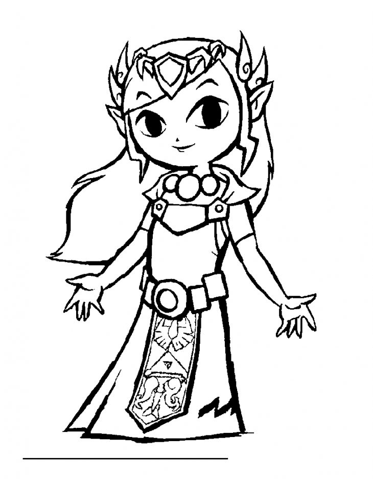 Dessin De Zelda Gratuit À Imprimer Et Colorier – Coloriage tout Jeux Gratuit De Dessin A Colorier