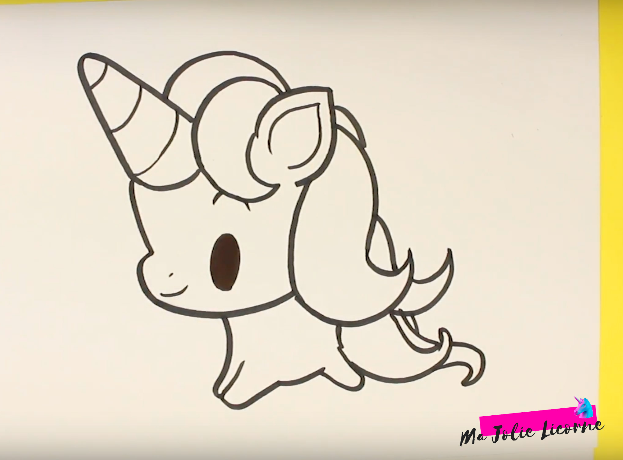 Dessin Kawaii Licorne (Dessin De Licorne Facile)  Ma Jolie dedans