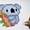 Dessin Koala - Pixel Art (Facile) tout Pixel Art Facile Fille