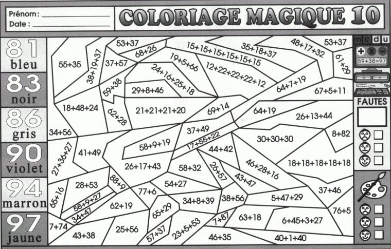 Dessin Magique À Colorier serapportantà Coloriage Codé Ce1