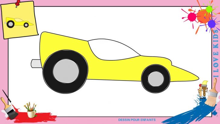 Dessin Voiture De Course 2 – Comment Dessiner Une Voiture De Course  Facilement pour Course De Voiture Pour Enfant