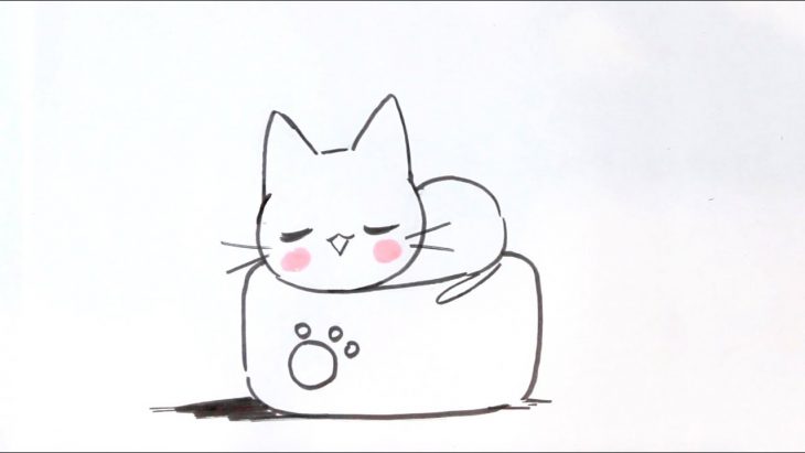 Dessiner Un Chat Facilement #7 – Dessiner Un Chat Kawaii Sur Un Oreiller  Japonais – Méthode Facile dedans Jeux De Dessin De Chat