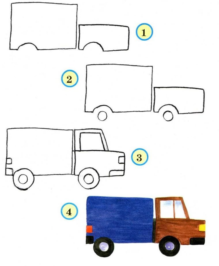 Dessiner Une Voiture Avec L´enfant Dans Cours De Dessin Aux destiné Voiture Facile À Dessiner