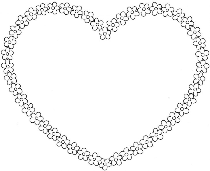 Dessins De Coloriage Coeur À Imprimer Pour Modèle De Coeur À intérieur Coeur A Imprimer Et Decouper