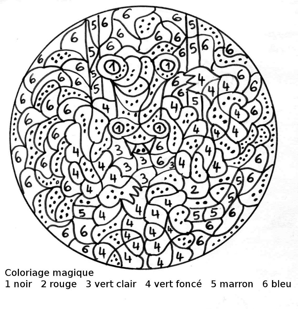 Dessins Et Coloriages: Coloriage Magique Facile ( Maternelle destiné Coloriage Codé Ce1 