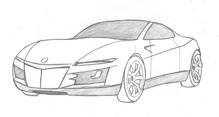 Dessins Et Coloriages: Dessin D'une Voiture De Course Facile tout Dessiner Une Voiture Facile