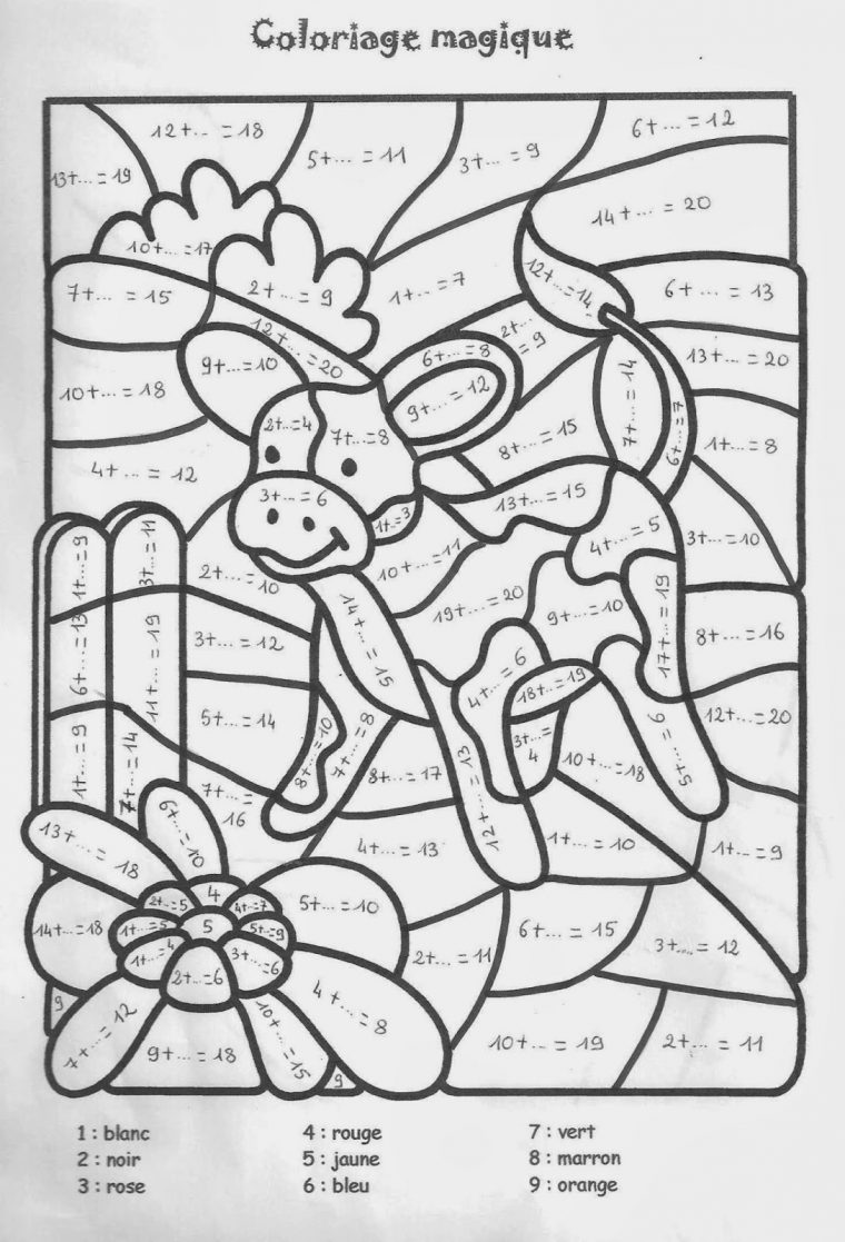 Dessins Gratuits À Colorier – Coloriage Addition À Imprimer concernant Coloriage Codé Ce1