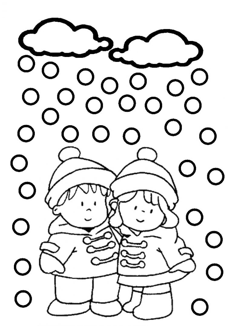 Dessins Gratuits À Colorier – Coloriage Hiver Neige À Imprimer tout Coloriage Hiver Maternelle