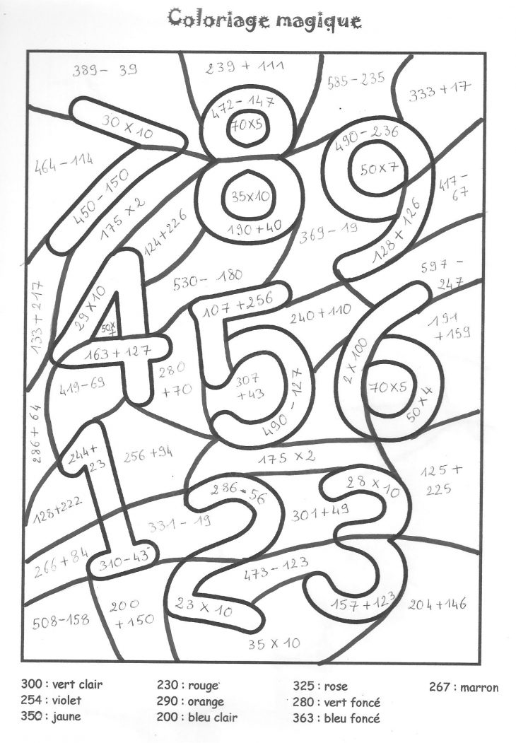 Dessins Gratuits À Colorier – Coloriage Magique Addition À destiné Coloriage Magique A Imprimer Ce2 Gratuit