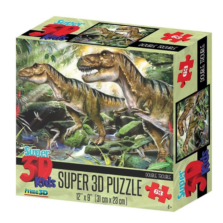 Détails Sur Prime 3D Puzzles Lenticulaire Image Animaux 63 Pièces – Double  Trouble Dino avec Puzzle En Ligne Facile