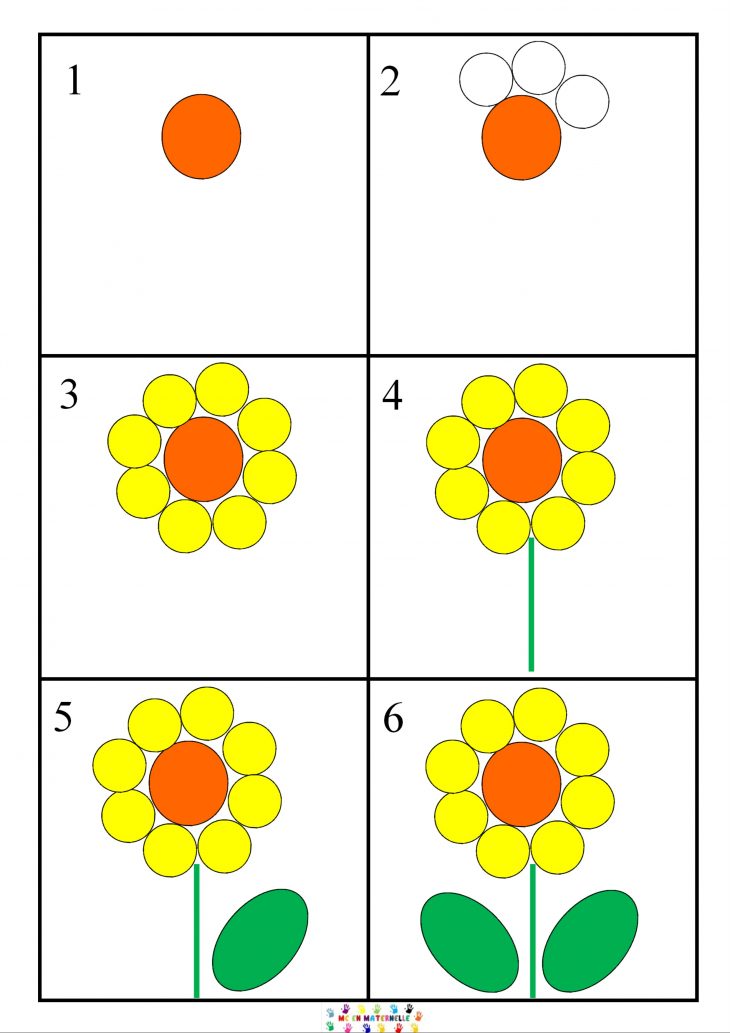 Dix Petites Graines : Dessiner Une Fleur Pas À Pas – Mc En concernant Apprendre À Dessiner En Maternelle