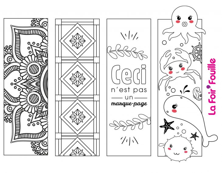 Diy : 4 Marque-Pages À Imprimer Et À Colorier | Blog La encequiconcerne Marque Page À Imprimer