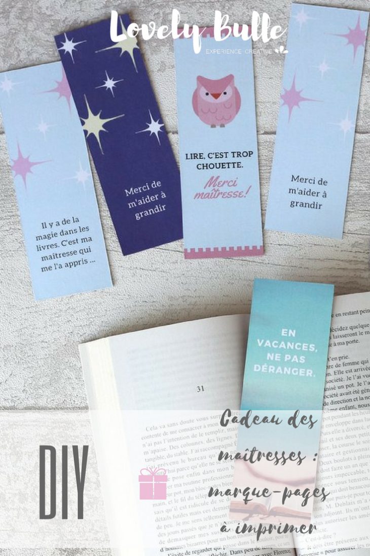 Diy Cadeau Maitresse Marque Page À Imprimer Lovely Bulle 2 tout Marque Page À Imprimer