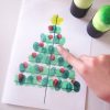 Diy} Carte Sapin De Noël Avec Des Empreintes De Doigts avec Cartes De Noel Maternelle