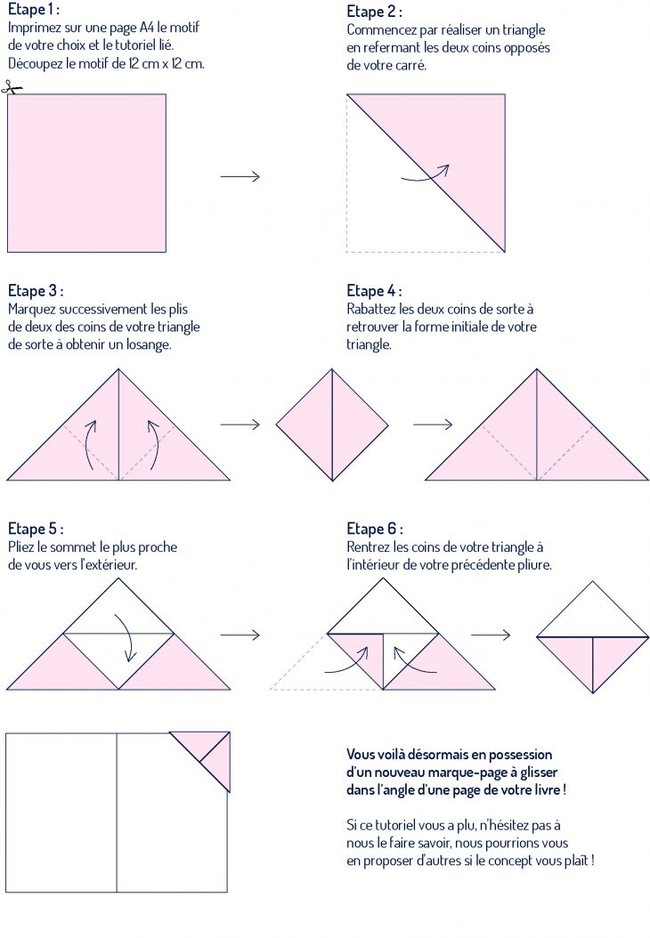 Diy Marque Page En Papier – Les Jolis Cahiers avec Marque Page À Imprimer