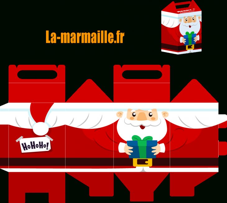 Diy Noël : Emballage Cadeau À Imprimer encequiconcerne Pere Noel A Decouper