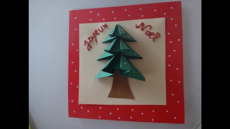 Diy Tuto Carte De Voeux Noël 3D intérieur Activité Manuelle Noel 3 Ans