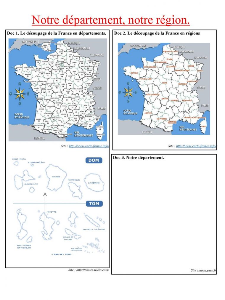 Doc 1. Le Découpage De La France En Départements. – Ppt dedans Le Découpage Administratif De La France