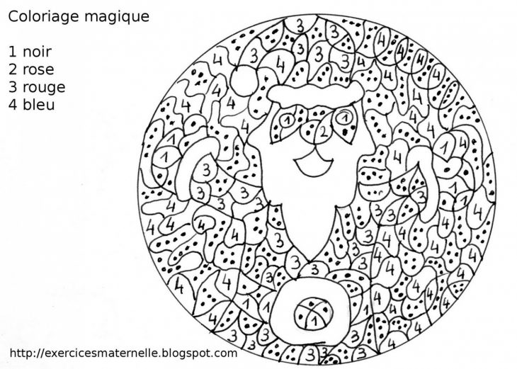 √ Coloriage Dessiner Magique Noel Maternelle Imprimer avec Coloriage Codé Noel