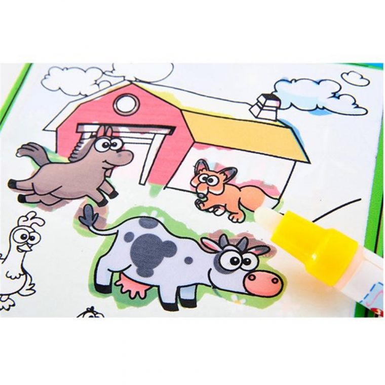 €4.07 8% De Réduction|Livre De Coloriage Enfant Enfants Animaux Peinture  Eau Magique Dessin Livre Avec Un Doodle Stylo Magique Enfants Livre De encequiconcerne Cahier De Coloriage Enfant