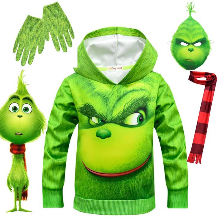 €5.54 42% De Réduction|2019 Noël Vert Grinch Plein Visage 3D Vêtements  Veste À Capuche Pour Enfant T Shirt Garçon Dessin Animé Sweat Enfants Jouer  Jeu dedans Jeux De Vetement Pour Garçon