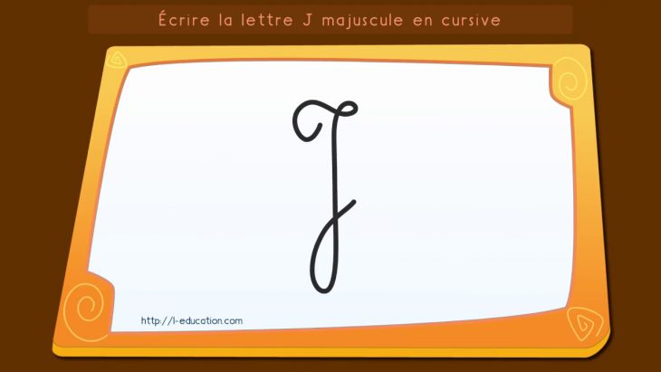 Écrire L'alphabet: Apprendre À Écrire La Lettre J Majuscule En Cursive dedans Écrire Les Majuscules