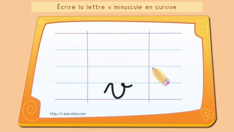 Écrire L'alphabet: Apprendre À Écrire La Lettre V En Minuscule En Cursive concernant Apprendre Les Lettres Maternelle