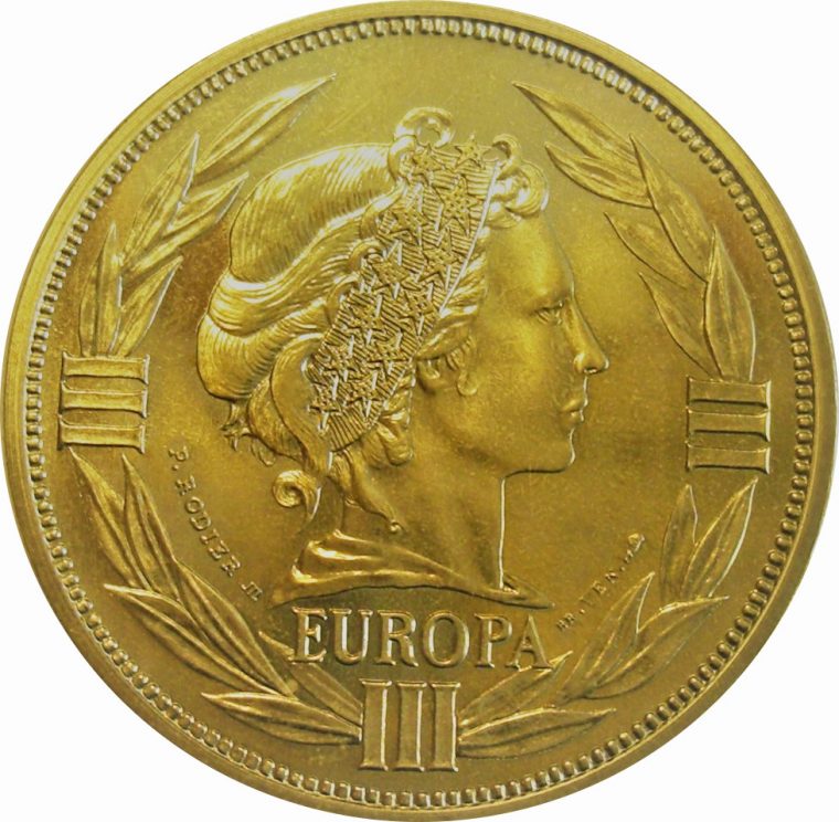 Ecu (Europa; 12 Countries; Bronze Vénitien) – ** Exonumia avec Monnaie Fictive