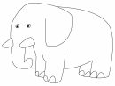 Eléphant 12 - Motif À Décorer concernant Silhouette D Animaux À Imprimer