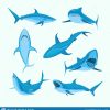 Ensemble Bleu D'icône De Signe De Requin De Caractères De concernant Requin Souris