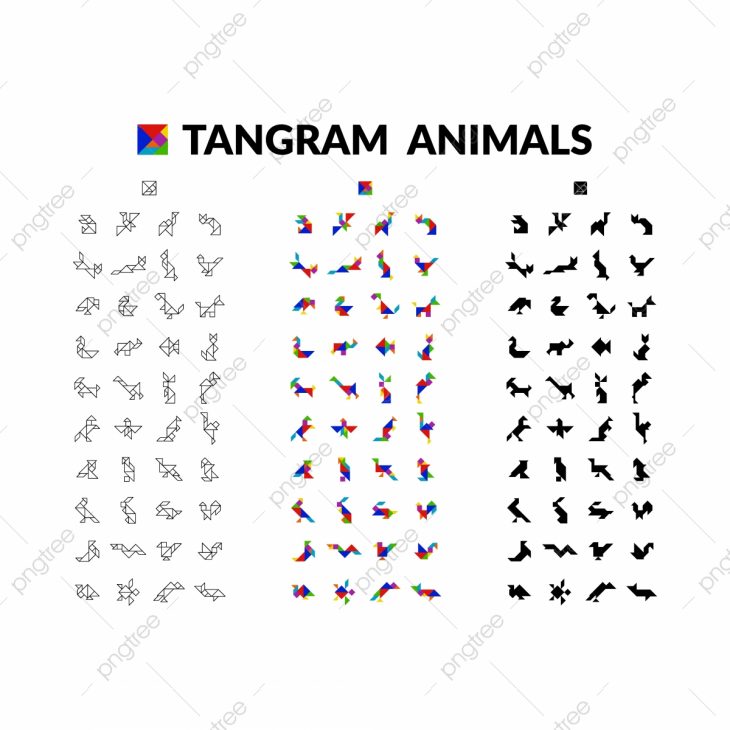 Ensemble De Jeux De Cerveau Animaux Tangram Pour Les Enfants destiné Jeux De Animaux Gratuit