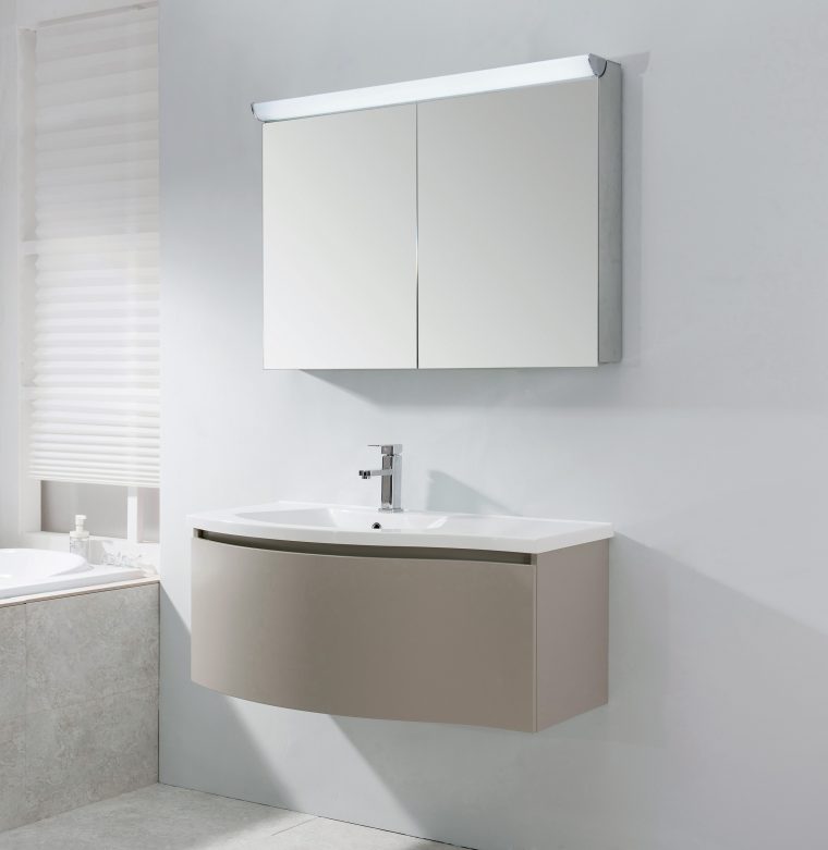 Ensemble Pour La Salle De Bain Lena 1000 Taupe Mat – Miroir destiné Code Couleur Taupe