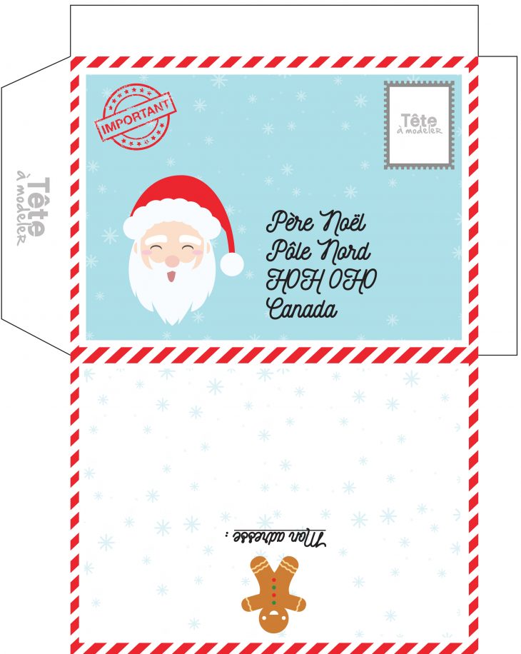 Enveloppe De Noël À Imprimer Pour Le Canada encequiconcerne Papier À Lettre Père Noel À Imprimer Gratuitement