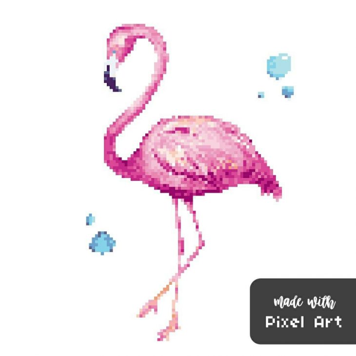 Épinglé Par Moi Queen Sur Pixel Art | Pixel Art, Flamant à Pixel Art Flamant Rose