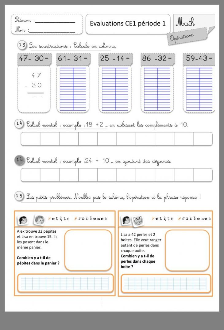 Épinglé Par Rossi Catherine Sur École En 2020 | Evaluation pour Exercice Problème Ce1