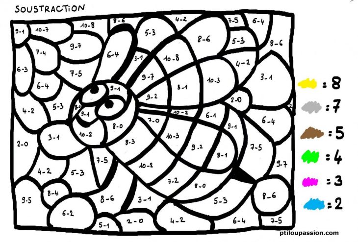 Épinglé Sur Fiches Math concernant Coloriage Magique Gs Cp