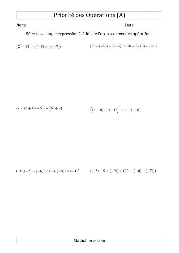 Épinglé Sur Mathématique serapportantà Exercice De Math Sur Les Puissances