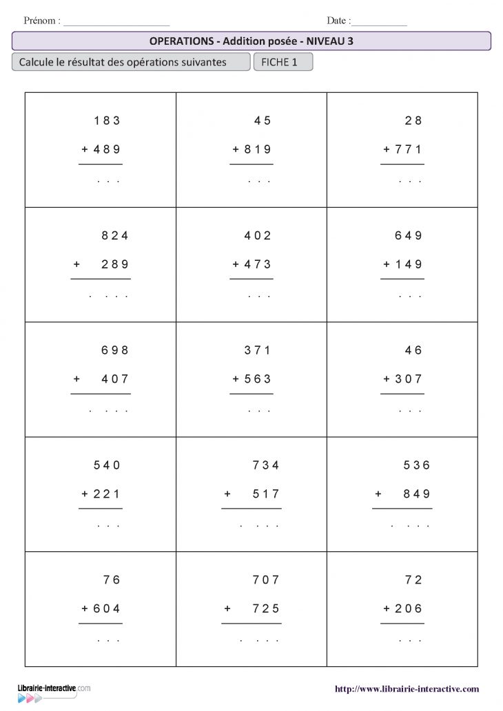 Épinglé Sur Mathématiques à Exercice De Math A Imprimer