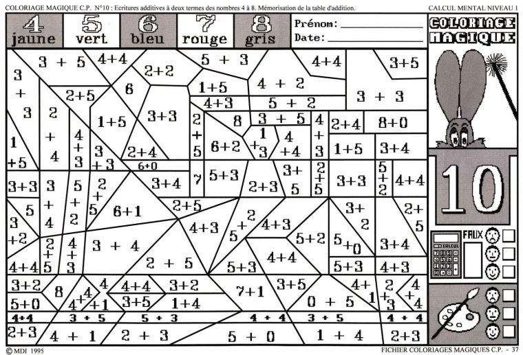 Épinglé Sur Mathis concernant Coloriage De Calcul