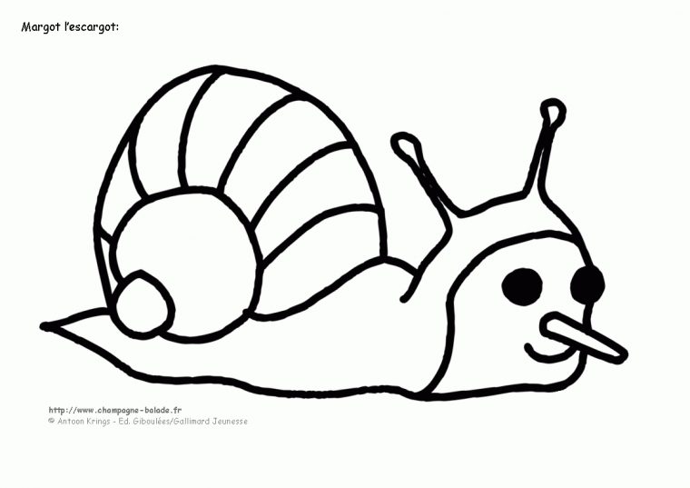 Escargot Dessin A Colorier tout Coloriage Maternelle Ps