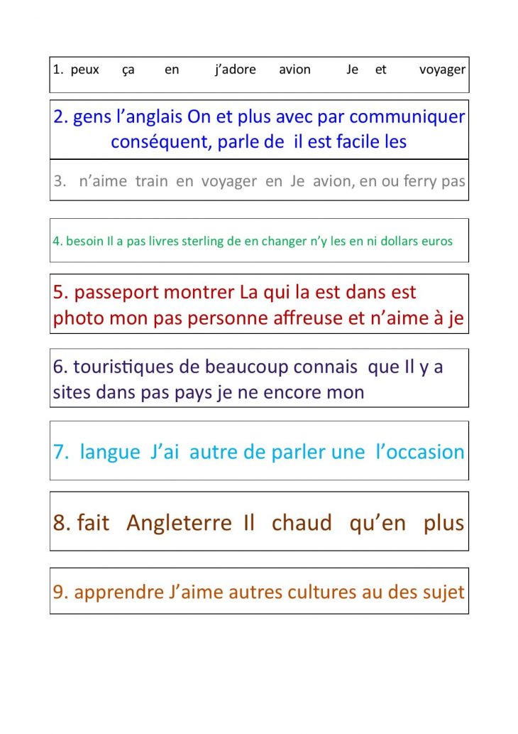 Est-Ce Que Tu Préfères Passer Les Vacances À L'étranger Ou serapportantà Découper En Anglais