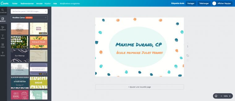 Étiquettes D'école & Prénom Gratuites À Imprimer – Canva pour Etiquette Scolaire Personnalisé Gratuit