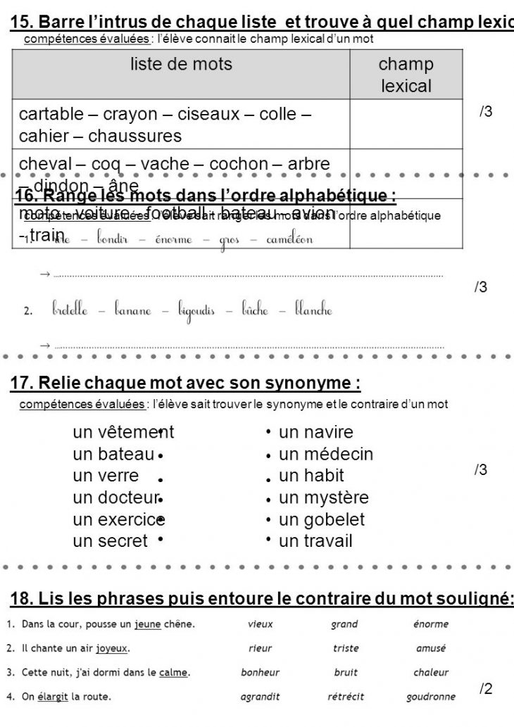 Evaluation De Milieu De Ce1 Français – Ppt Video Online intérieur Barre L Intrus