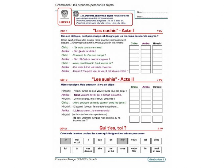 Evolu Fiches – Français Et Manga (Ce1-Ce2) concernant Ecriture Ce2 À Imprimer