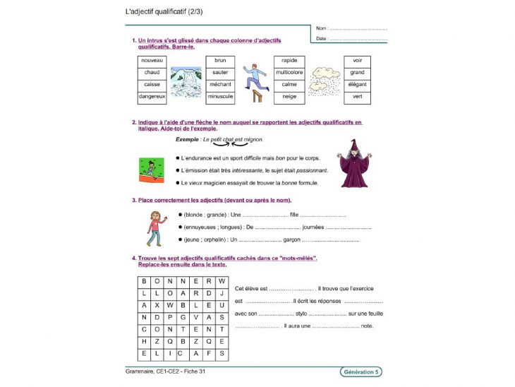 Evolu Fiches – Grammaire (Ce1-Ce2) destiné Fiche De Français Ce2