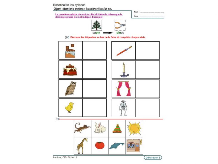 Evolu Fiches – Lecture Au Cp à Fiche D Exercice Cp