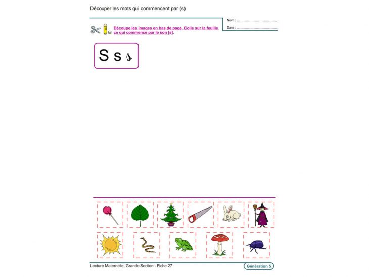 Evolu Fiches – Lecture En Maternelle Grande Section intérieur Exercice De Lecture Maternelle Grande Section