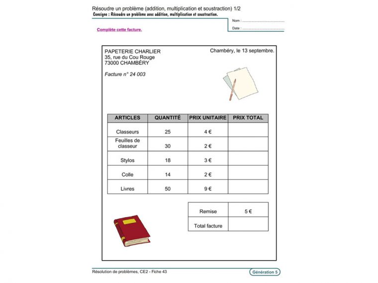 Evolu Fiches – Résolution De Problèmes Au Ce2 pour Travaille Ce2 A Imprimer